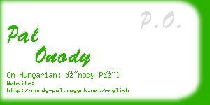 pal onody business card